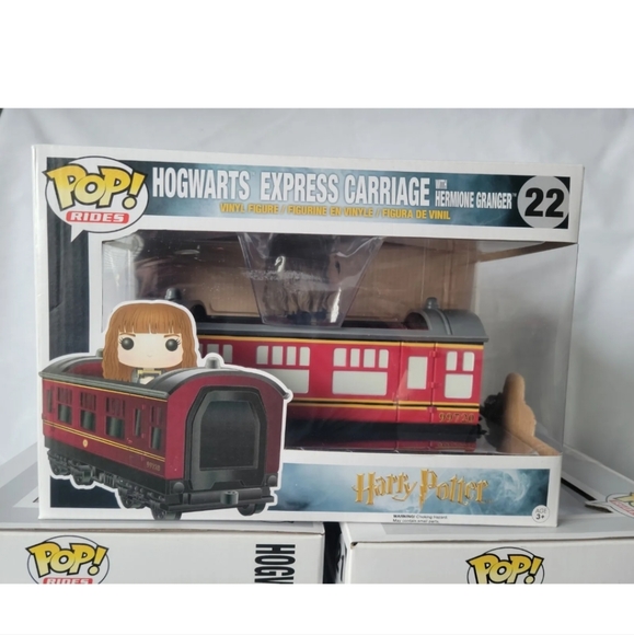 Funko Pop! Rides Hogwarts Express Engine #20 Harry Potter #21 Ron & #22 Hermione - Picture 3 of 16